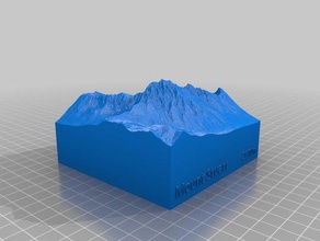 mount stuart 5km deporte y al aire libre A 5 km de la montaña topografía 3d print model - Mito3D