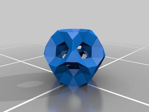 truncated dodecahedron tunnels math bonnie johnson polyhedra polyhedron regular polygons semi-regular solid stewart torus 3d print model - Mito3D