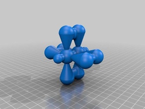 acetylene pi orbitals learning xufutureuniversity 3d print model - Mito3D