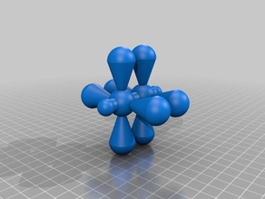 acetylene p orbitals learning xufutureuniversity 3d print model - Mito3D