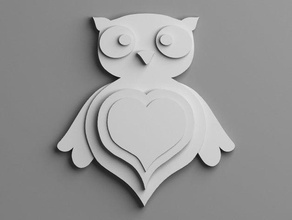 owl keychain my wife keychains 3d print model - Mito3D