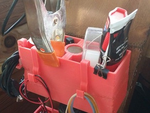 tool caddy hendrix desk holders & boxes hanger tools holder 3d print model - Mito3D