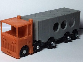 truck toy trailer vehicles 3d print model - Mito3D