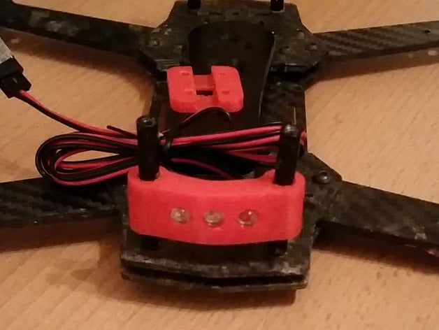 led tutucu zmr250 miniquad çerçeve bumper r c araçlar 250 çarpışan araba gerçek ışık miniq quadcopter kırmızı dur zmr 3D print model - Mito3D