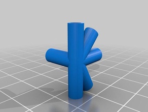 plastic joint woodsticks bridge x2 4 parts customized 3d print model - Mito3D