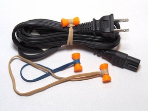 bongo tie rubber band cable fastener organization cord wrap 3d print model - Mito3D