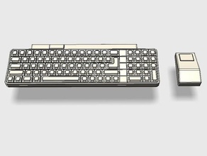 1 3 scale apple iigs keyboard mouse electronics ii miniature raspberry pi retro 3d print model - Mito3D