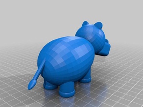 hippo 3d baskı 3d print model - Mito3D