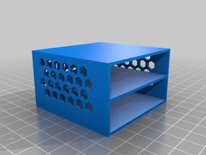 customized drawer box hex pattern sides containers 3d print model - Mito3D