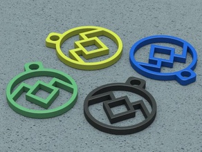 twin peaks trousseau de clés porte-clés dale cooper david lynch logo 3d print model - Mito3D