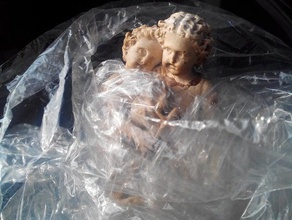 biscotto - scultura sculture enfance francia memoire patrimoine personnes gemelli siamesi 3d print model - Mito3D
