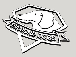 elmas köpekler logo 3d baskı 3d print model - Mito3D
