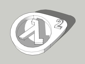 half life 2 logo video giochi lamda simbolo 3d print model - Mito3D