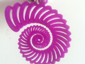 deniz kabuğu desen Anahtarlık sanat amulet çekicilik serin eko yeni kabuk salyangoz 3d print model - Mito3D