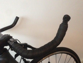 bicycle handlebar endcap skull sport & outdoors fixie racebike 3d print model - Mito3D