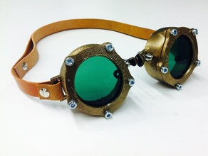 blowed up goggle costume goggels lensers steampunk 3d print model - Mito3D