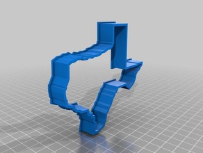 texas-sahu kurabiye kalıbı mutfak ve yemek cookiecutter çerez kesici 3d print model - Mito3D