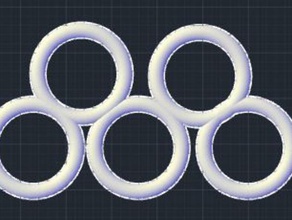olympic key rings keychains 3d print model - Mito3D