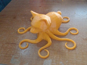 gaposo cat head gato bear body oso octopus legs pulpo animals combinationofanimals 3d print model - Mito3D