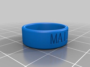 maizy ring round edge Ringe kundengebundene 3d print model - Mito3D