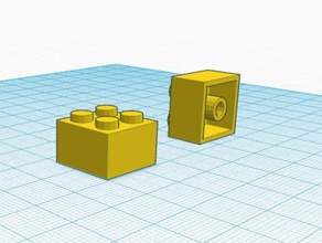 basic brick 2x2 studs construction toys lego legos compatible 3d print model - Mito3D
