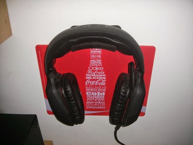 Kopfhörer-Wandhalterung audio Kopfhörer die Wandmontage 3D print model - Mito3D