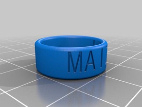 maizy ist 6 ring round edge Ringe kundengebundene 3d print model - Mito3D