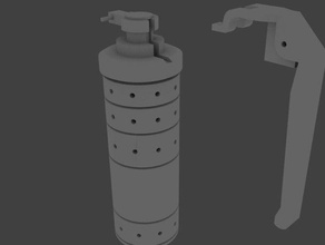 dredd 3d 2012 gas grenade models judge 3d print model - Mito3D