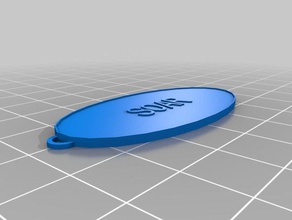 soar oval keychain keychains customized 3d print model - Mito3D