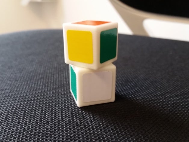 rubik's cube 1x1x2 - un seul morceau puzzles rubik' rubiks rubik 3D print model - Mito3D