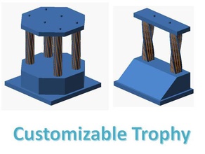 anpassbare Trophäe Spielzeug & Spiele award cusomizable customizer openscad Sport trophy 3d print model - Mito3D