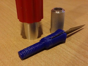 threaded exacto knife collet hand tools 3d print model - Mito3D
