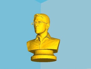 edward snowden sculpture simplified printing sculptures internet money nsa privacy protest remember russia statue statues wall street 3d print model - Mito3D