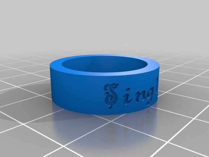 single rings customized 3D print model - Mito3D