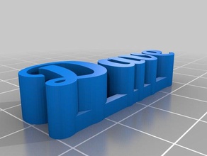 piastra di nome dave sculture su misura 3d print model - Mito3D