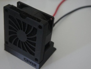 simple solder fume fan electronics activated carbon extractor soldering 3d print model - Mito3D