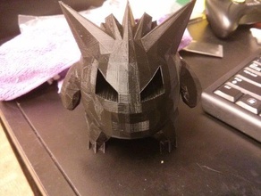 hollowed low poly gengar games 3d print model - Mito3D