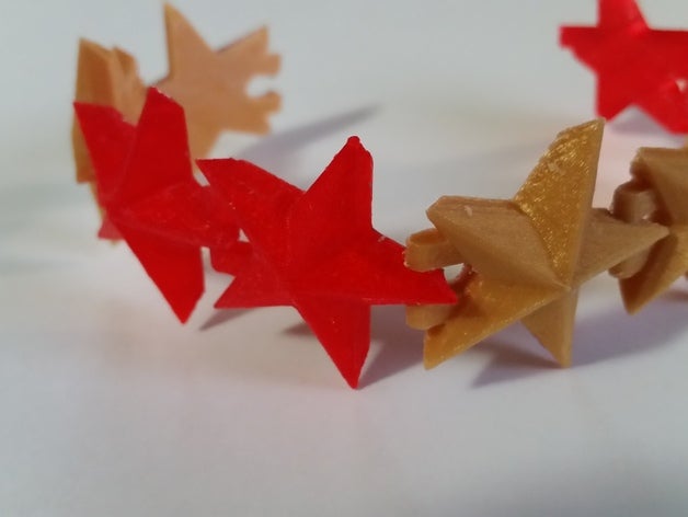 verrouillage star bracelet les bracelets le étoiles 3D print model - Mito3D