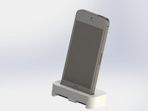 iphone 5s stand charging dock mobile phone apple 5 3d print model - Mito3D