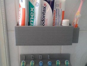 toothpaste holder bathroom 3d print model - Mito3D