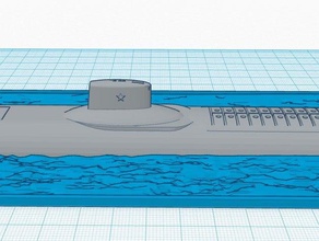 desktop-U-Boot Roter Oktober Ozean-display 3d-drucken 3d print model - Mito3D
