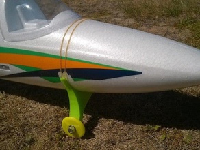 removable landing gear wheels bixler 2 engineering hobbyking plane rc parts undercarriage 3d print model - Mito3D