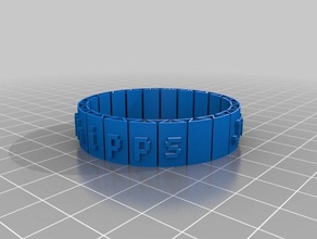 jenna flexible name bracelet bracelets customized 3d print model - Mito3D