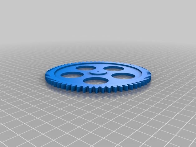 64 tooth spur gear - 327 pitch hobby customized 3D print model - Mito3D