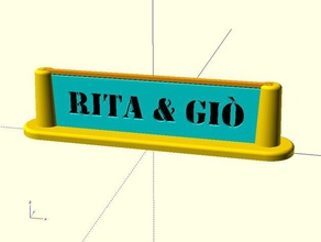 texto 10 rita & gi sinais e logotipos unidade de cd puck3d testo 3d print model - Mito3D
