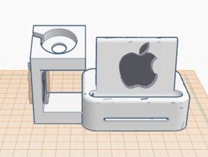 apple watch iphone 6 7 payer doc téléphone mobile stand station de charge ipho 3d print model - Mito3D