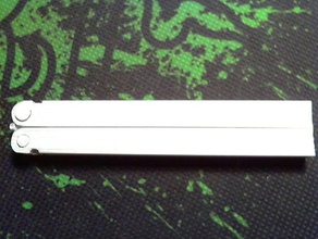 semplice coltello a farfalla giocattoli meccanici balisong butterfly knife 3d print model - Mito3D