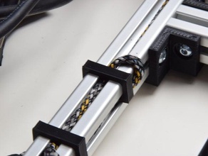2020 extrusions - cable clip collection 3d printer parts extrusion 20x20 aluminium 20 mm profile aluminum guide holder management misumi motedis v-slot 3d print model - Mito3D