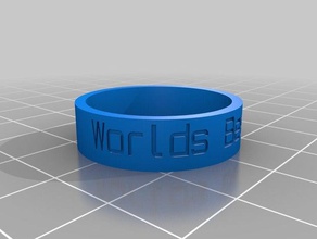 worlds best dad rings customized 3d print model - Mito3D