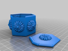 ornamental box art ornament rob keers sliding lid 3d print model - Mito3D